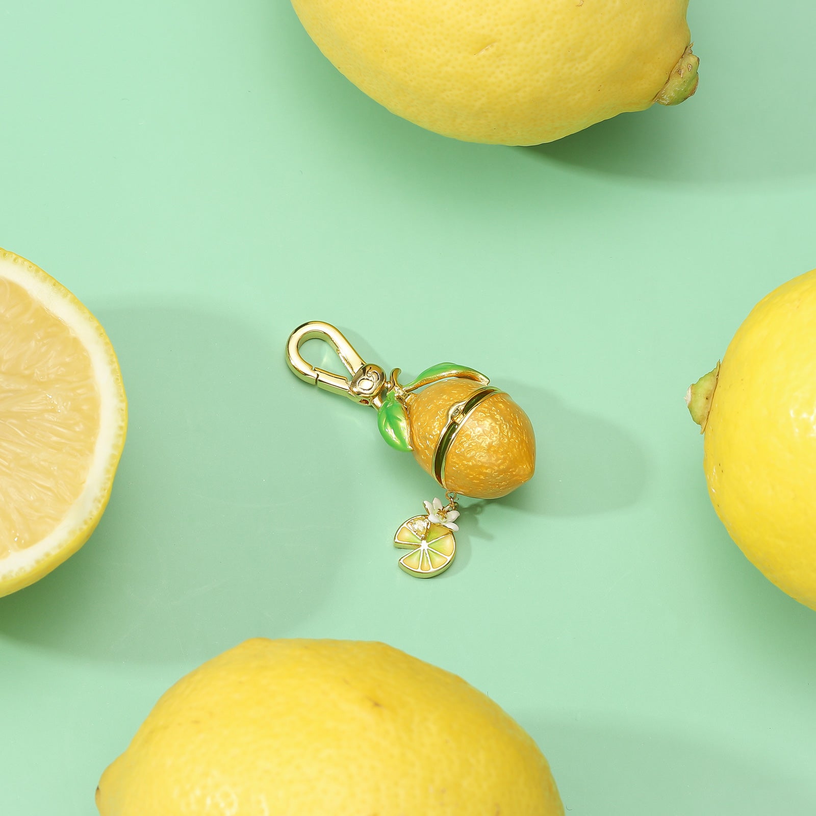 Lemon Locket Pendant Dainty Necklace