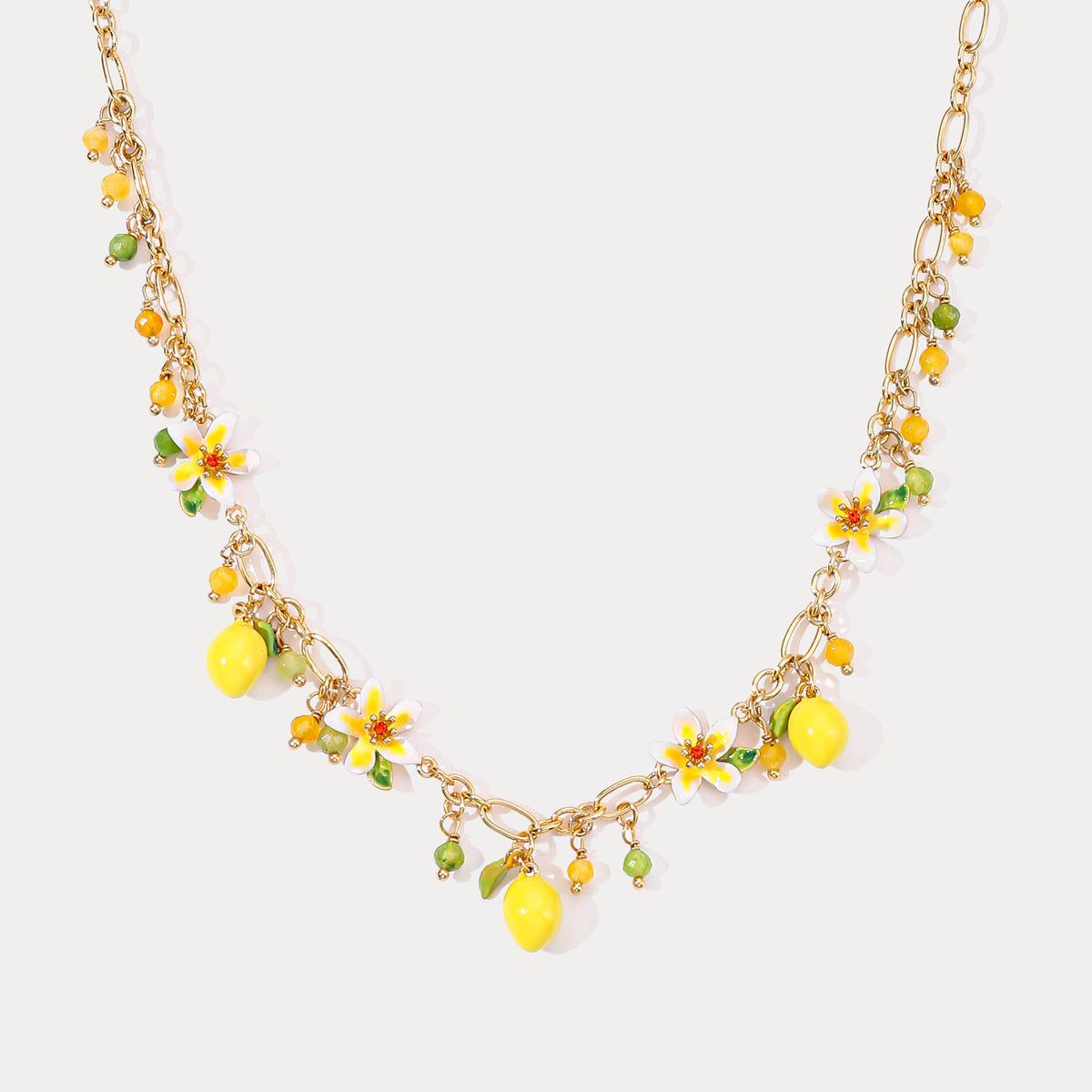 Selenichast Lemon Charm Necklace