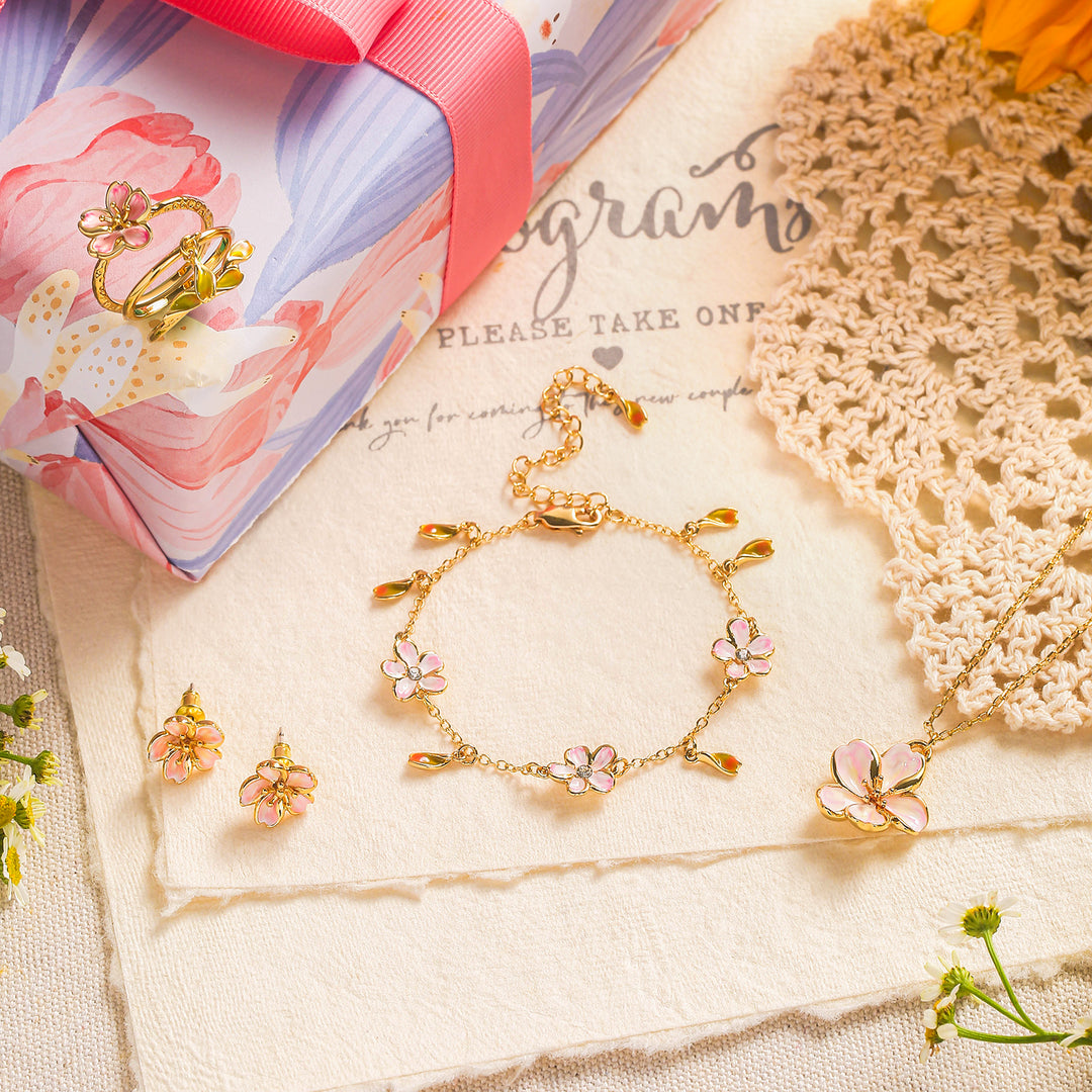 Selenichast Sakura Jewelry Set with Gift Wrapping