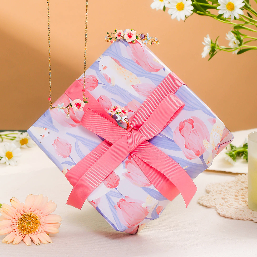 Hibiscus Jewelry Set with Gift Wrapping