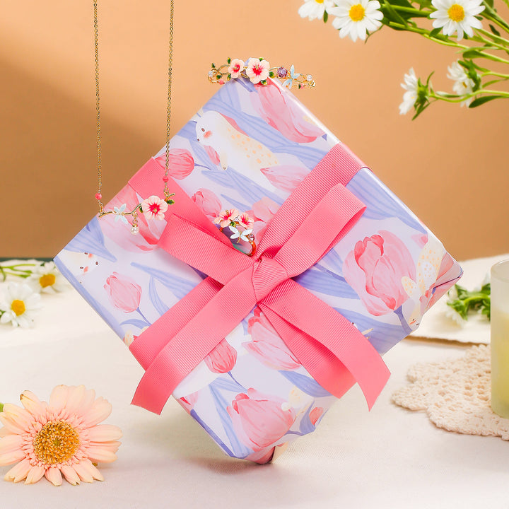 Hibiscus Jewelry Set with Gift Wrapping