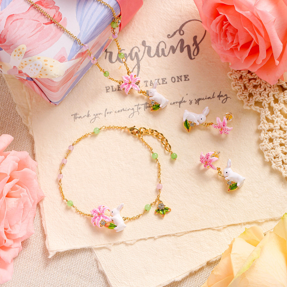 Lily Rabbit Jewelry Set with Gift Wrapping