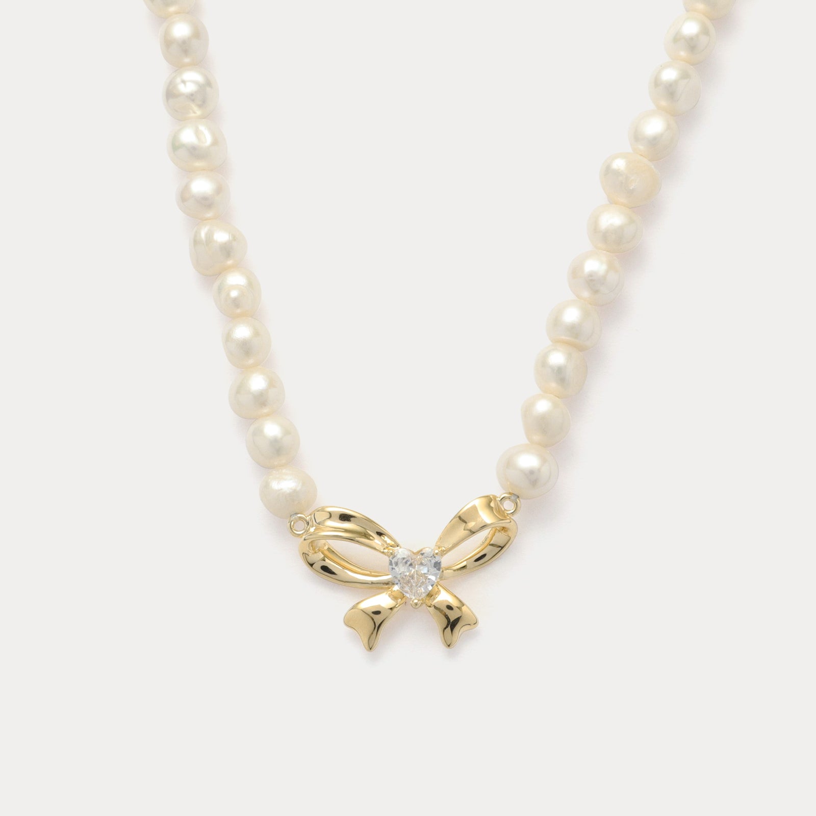 Pearl Bow Necklace