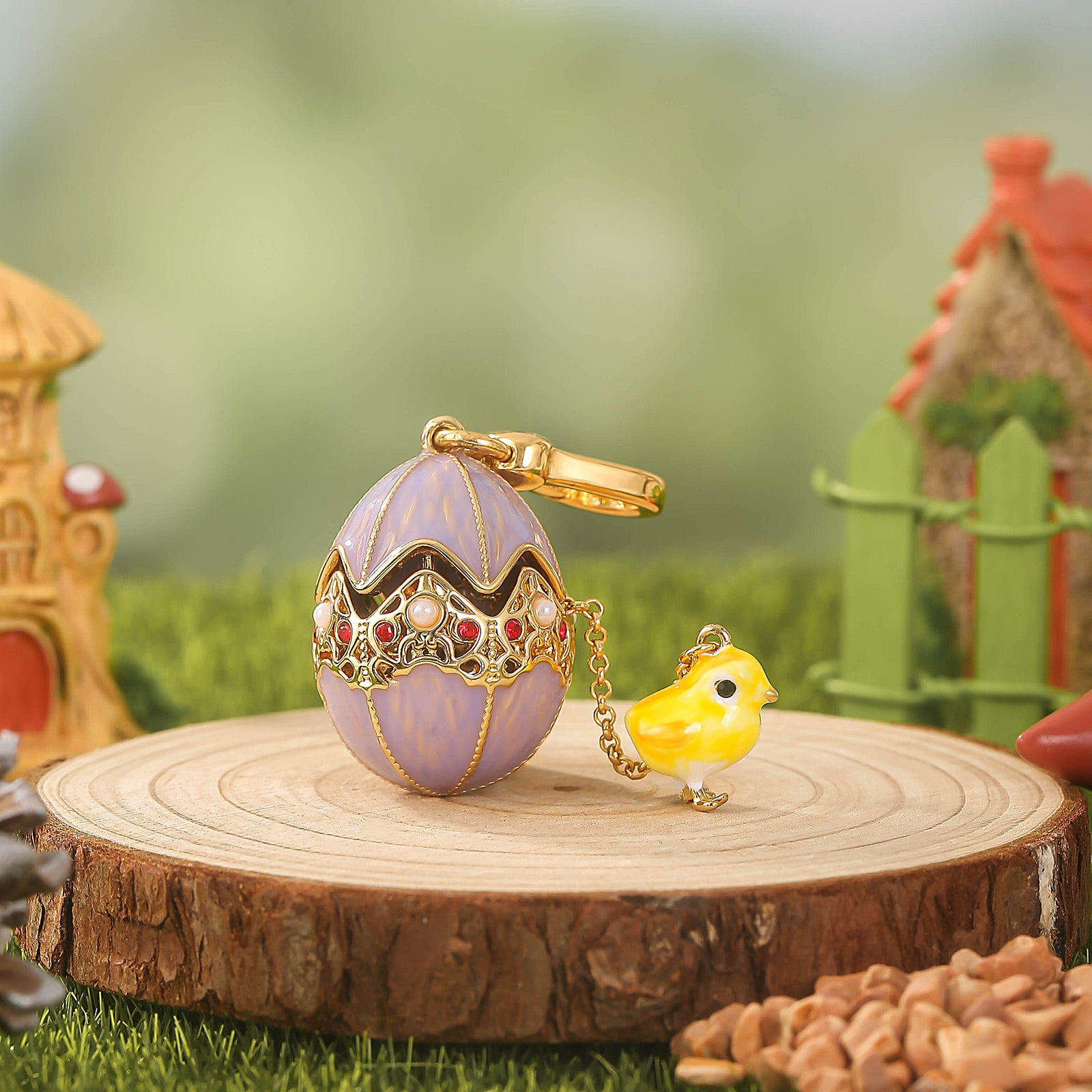 Chicken in Egg Locket Necklace