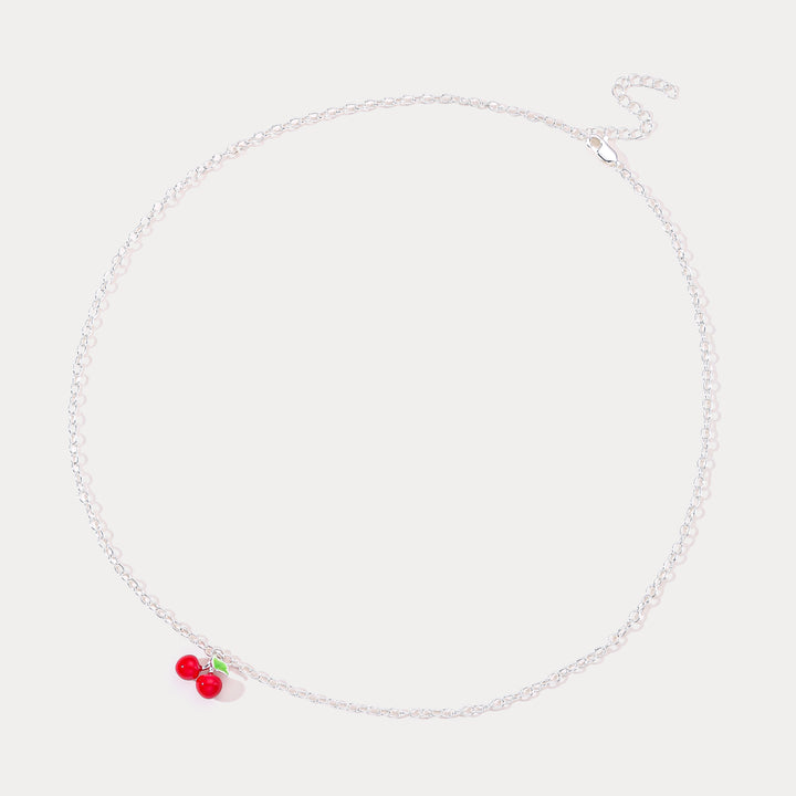 Silver Cherry Necklace