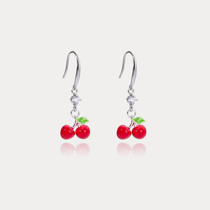 Selenichast Silver Cherry Earrings