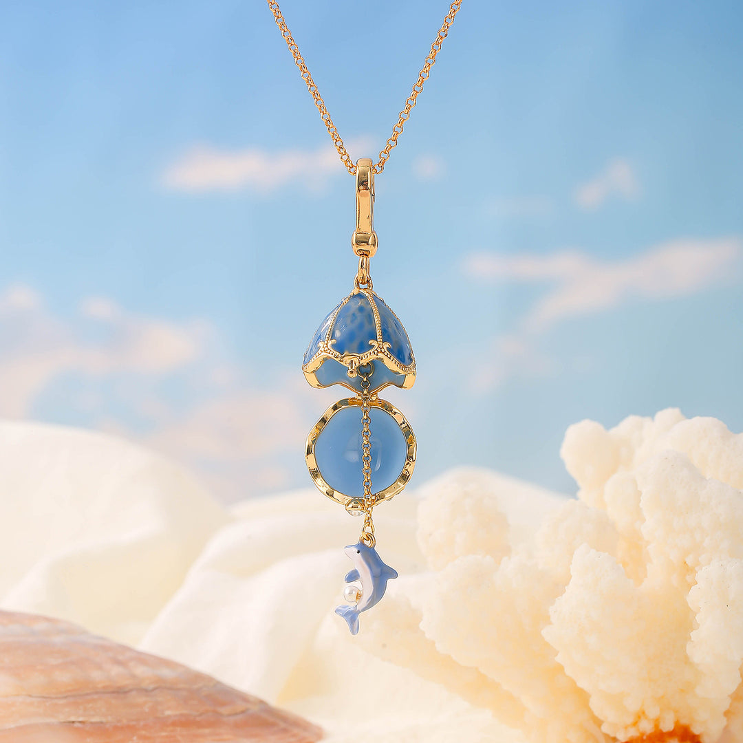 Collana del medaglione di delfino