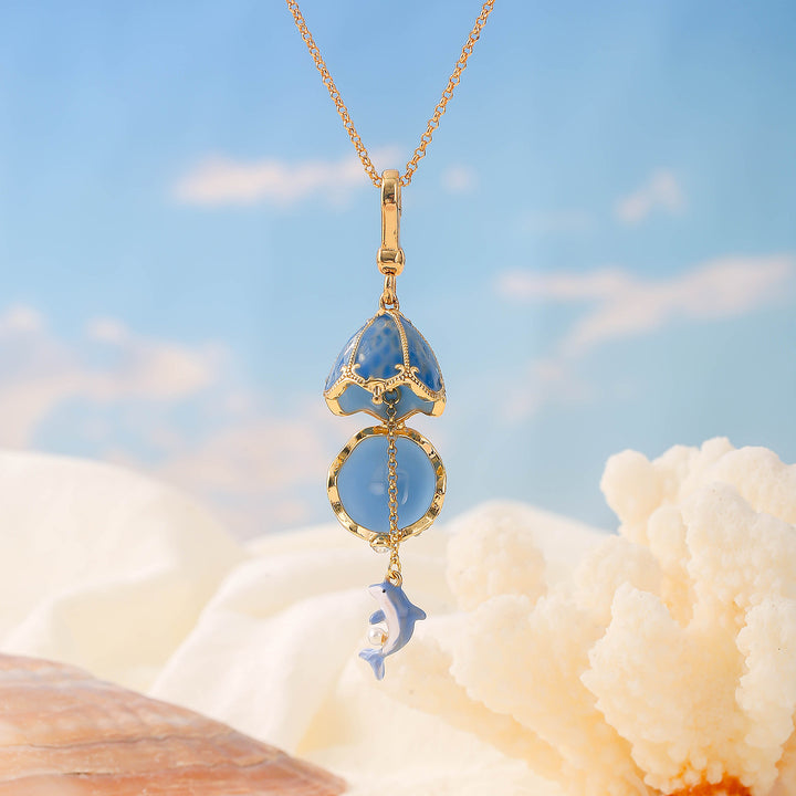 Collana del medaglione di delfino