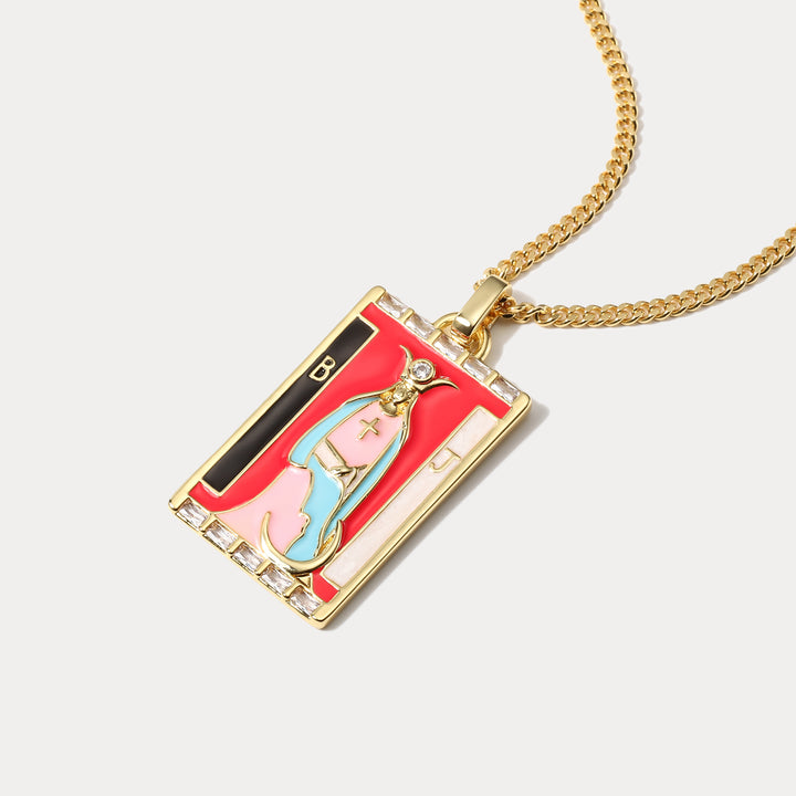 The High Priestess Tarot Card Necklace