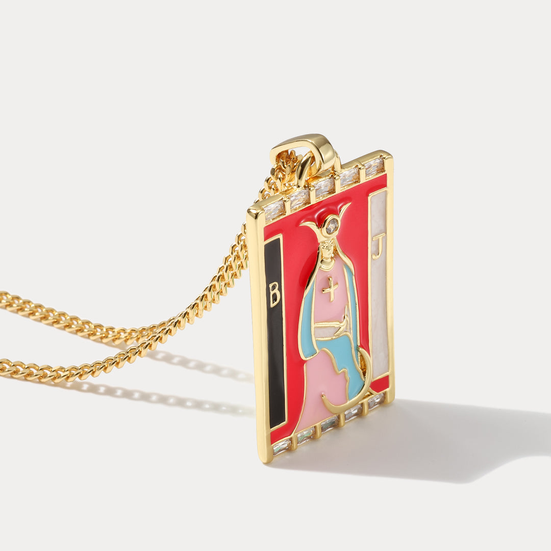 The High Priestess Tarot Card Necklace