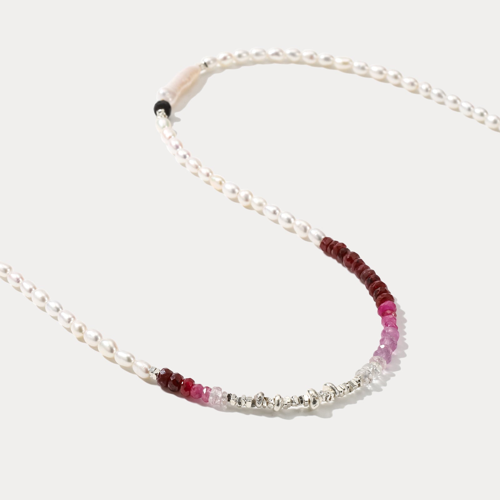 Multi Pearl Purple Seed Bead Necklace