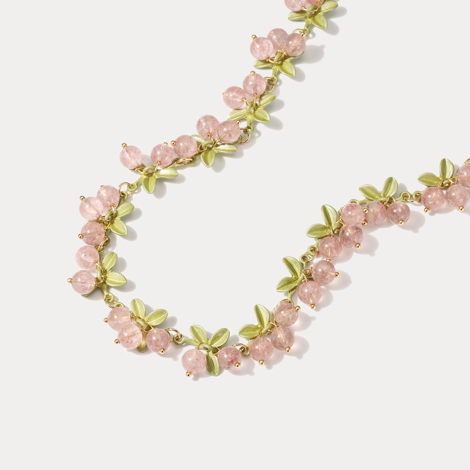 Pink Berry Gold Necklace
