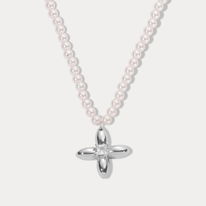 Pearl Cross Necklace