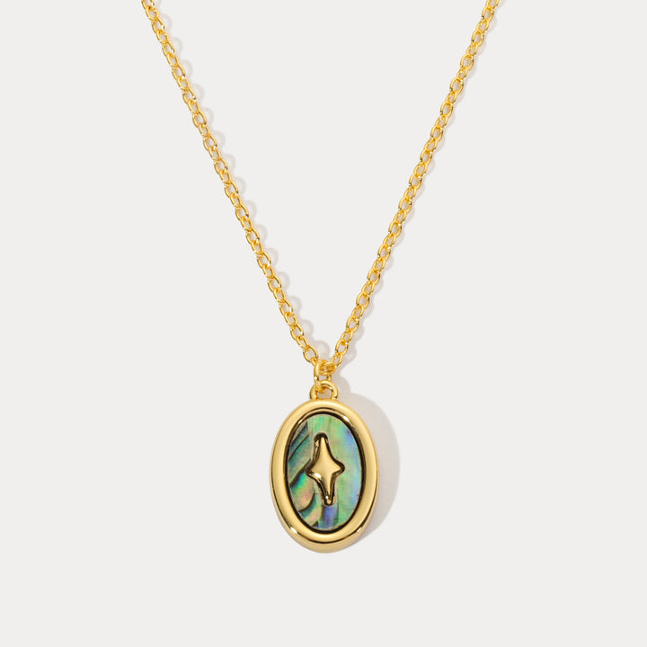 Selenichast Abalone Shell Pendant Necklace