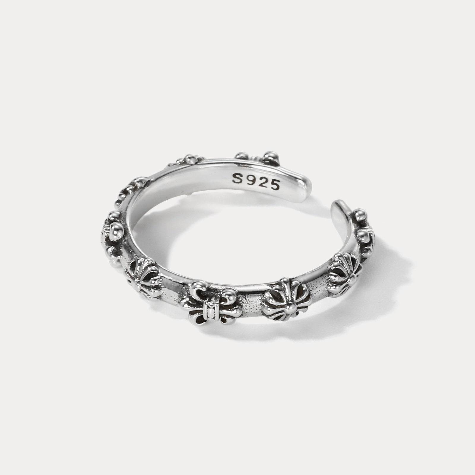 Chrome Hearts Cross Silver Open Ring