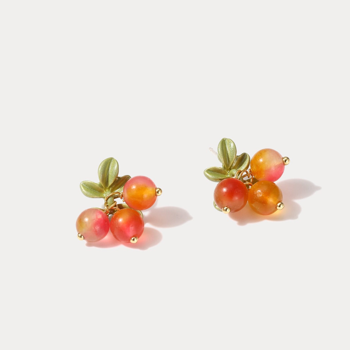 berry stud nature earrings