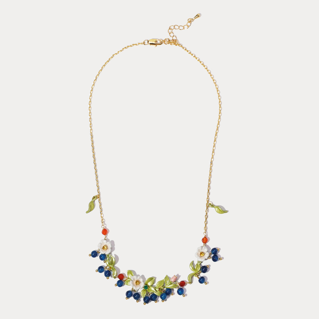 Blueberry Flower Necklace