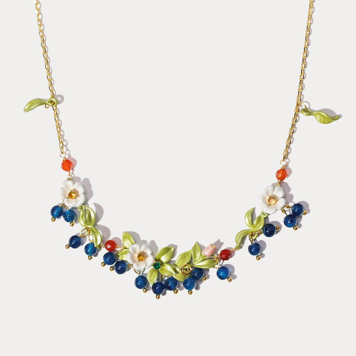 Blueberry Flower Necklace