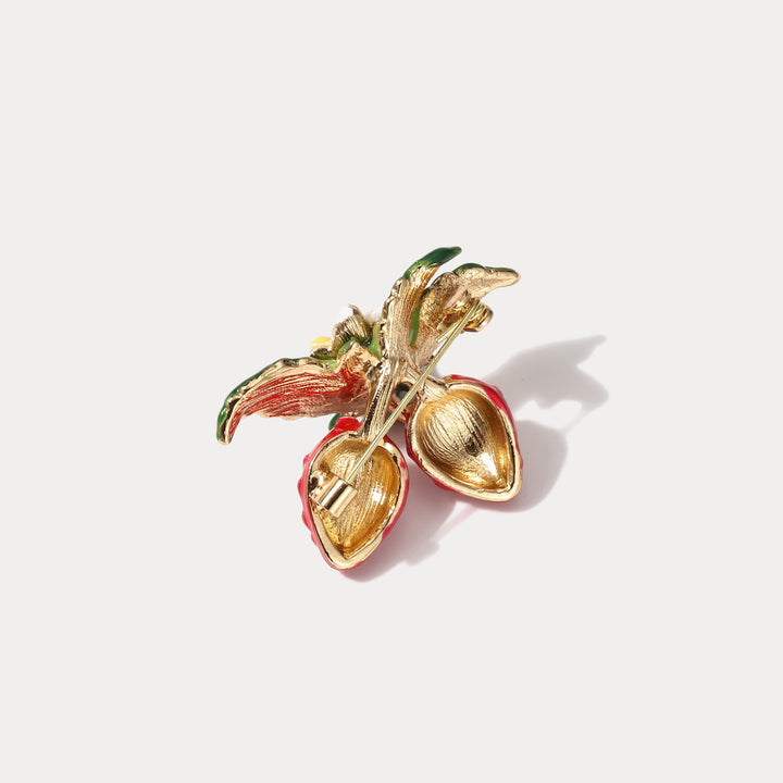 Strawberry Fruit Brooch