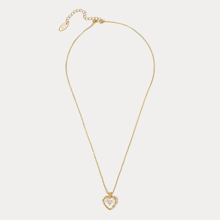 Selenichast Shell Heart Pendant Necklace