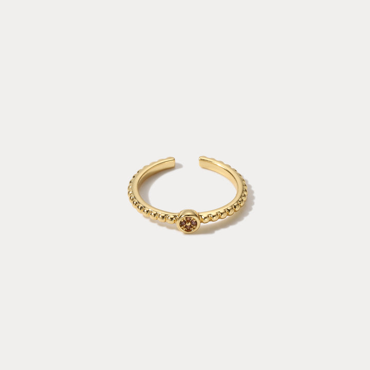 Summer Fruit Gold Open Ring Set