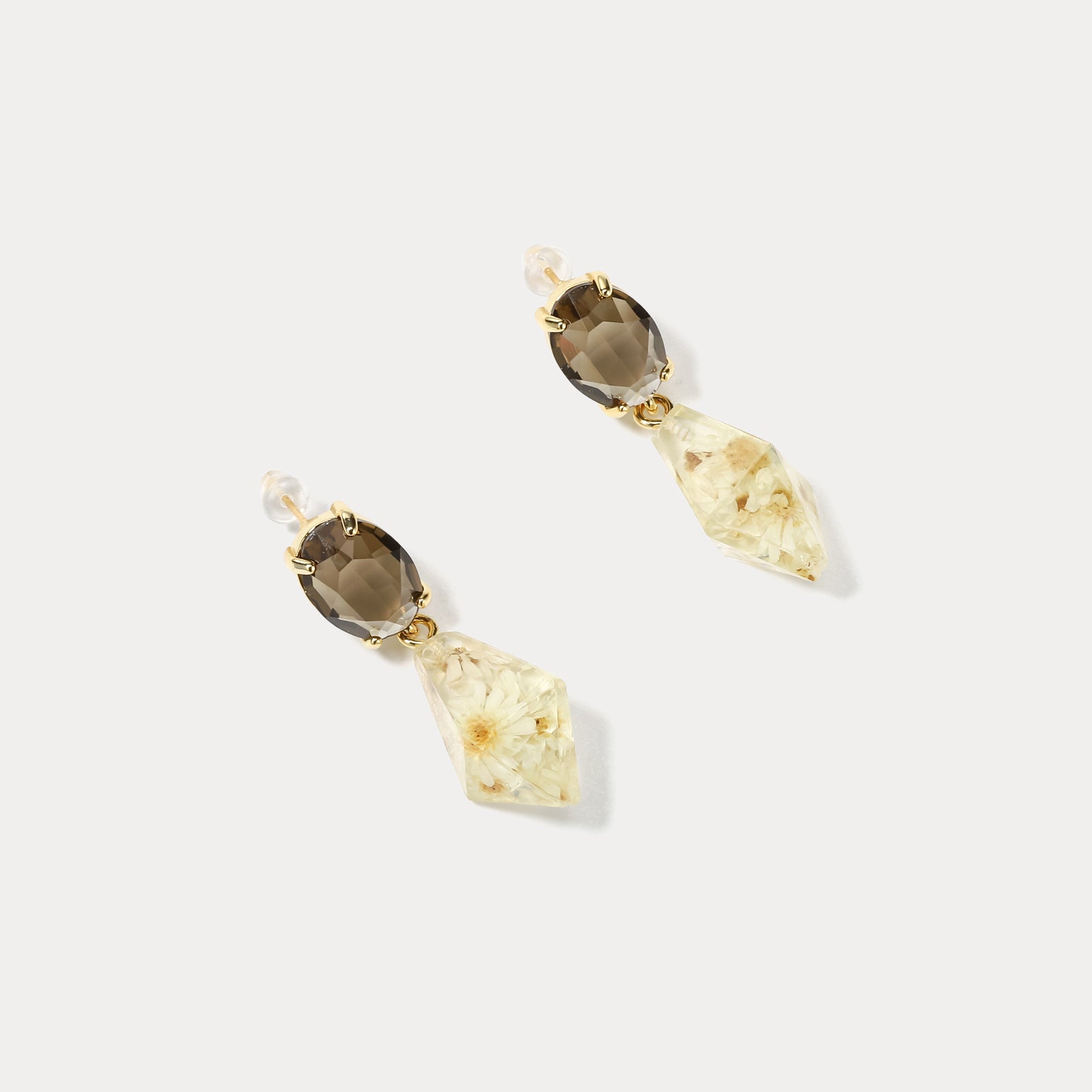 Marigold Resin 14k Gold Earrings