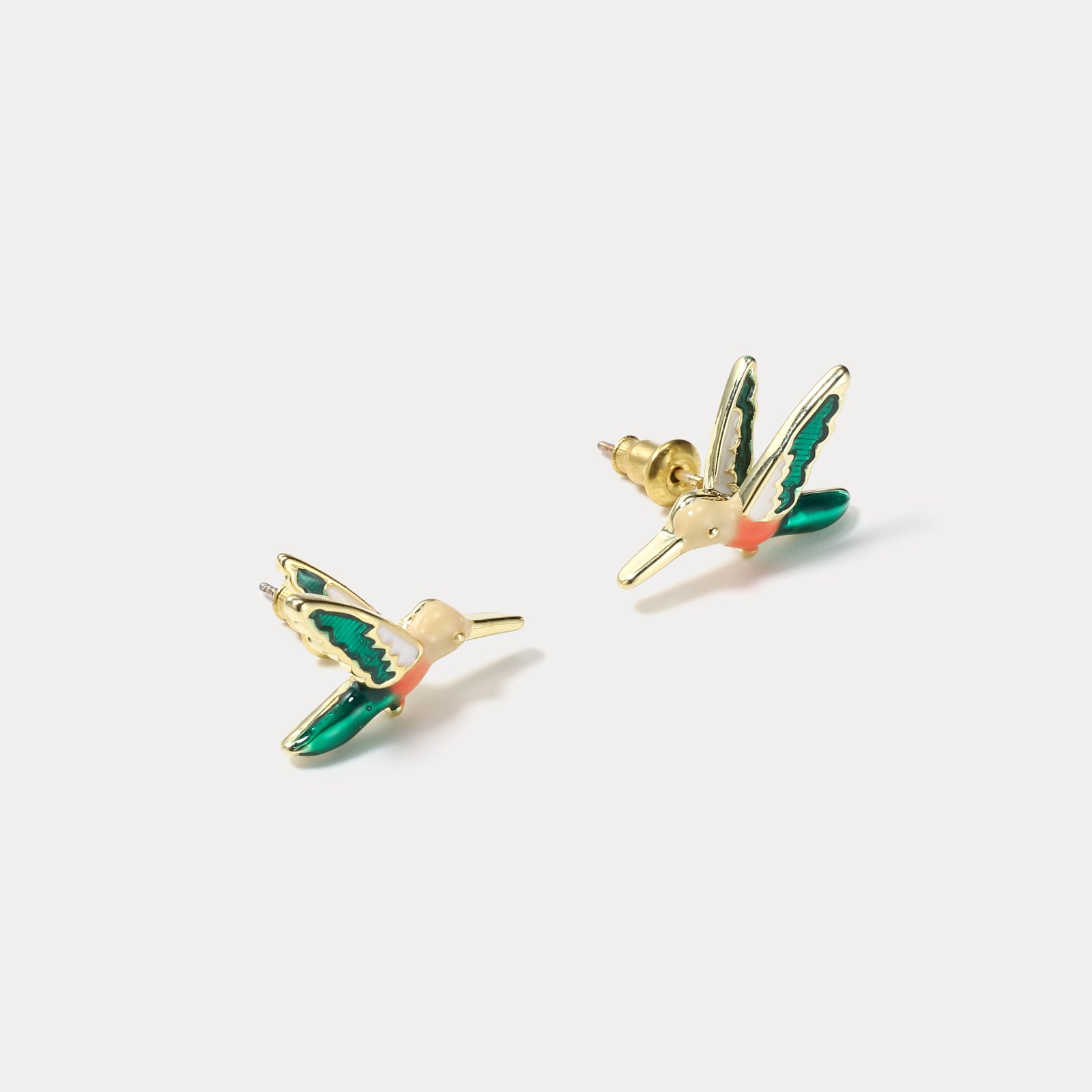 Hummingbird Stud 18k Gold Earrings