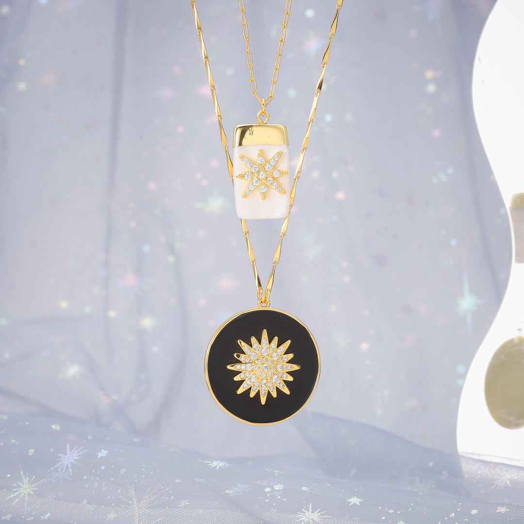 Eight-pointed Star Layered Necklace