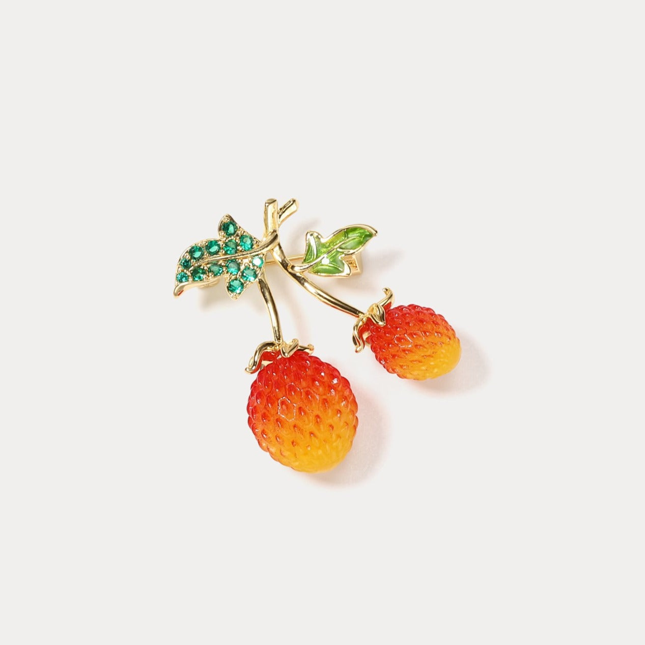 Raspberry Brooch Nature Jewelry