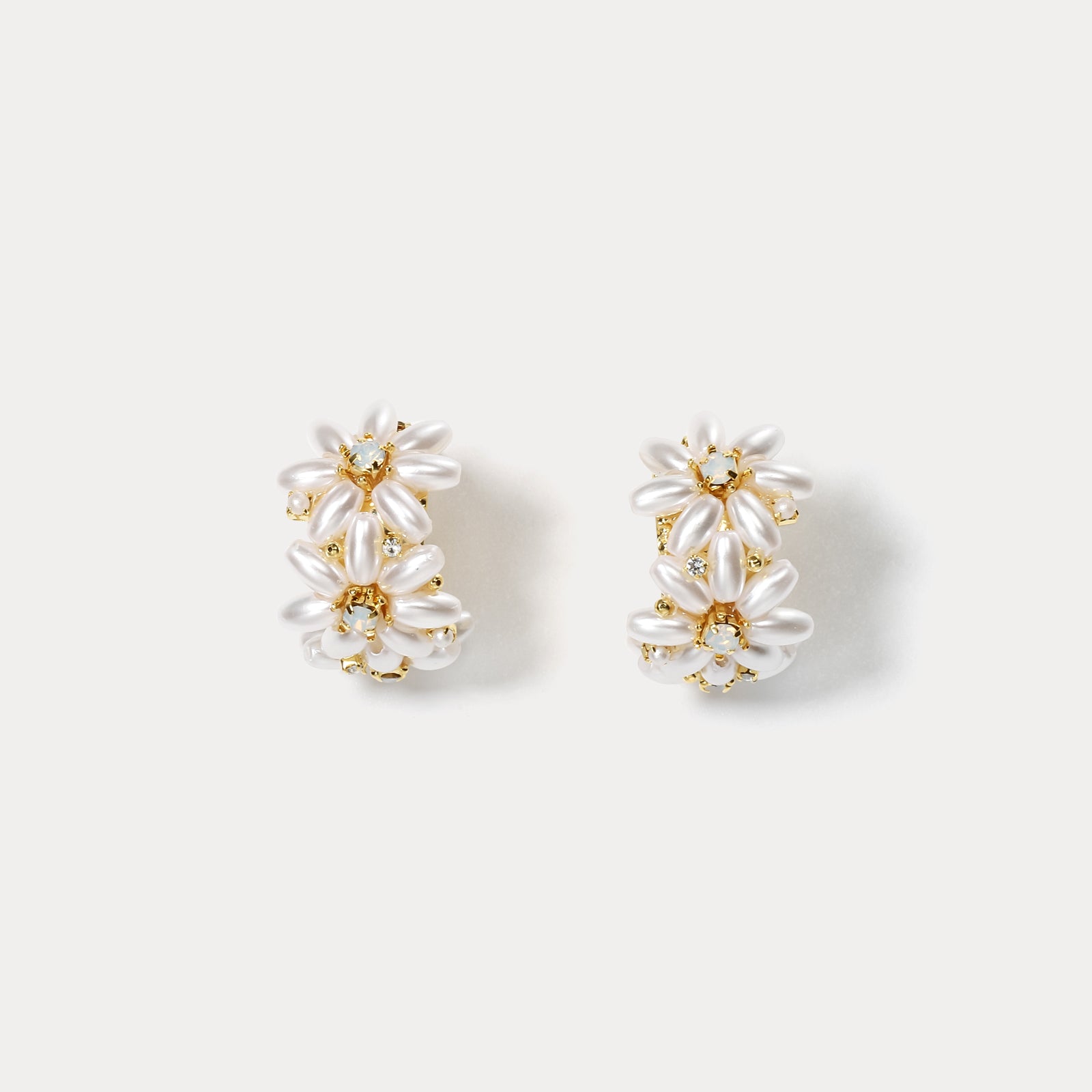 Selenichast Pearl Floral Earrings