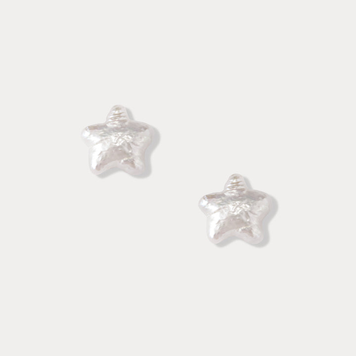 Pearl Star Stud Earrings