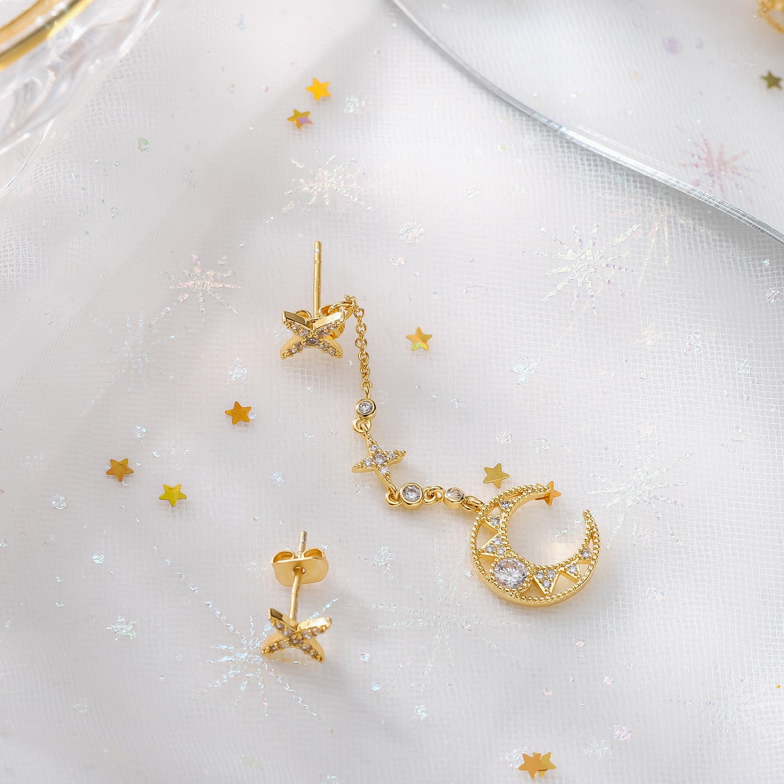 Moon Star Astrology Earrings