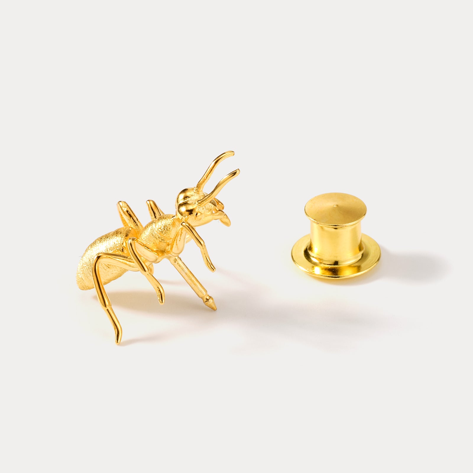 Gold on Silver Ant Brooch Pin