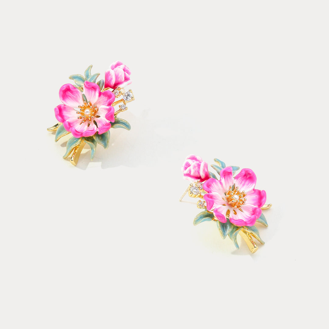 Orecchini di peonia