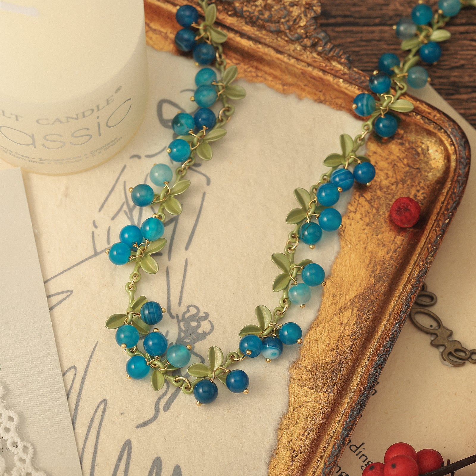 Ocean Berry Nature Beads Necklace
