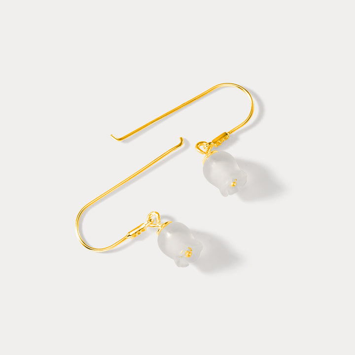 Gold Lily of the Valley Earrings