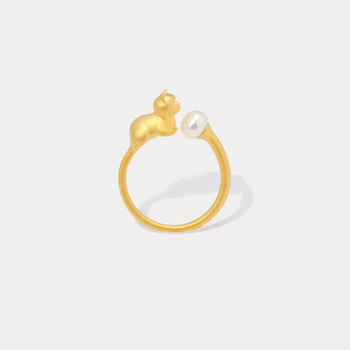 Gold Cat Ring