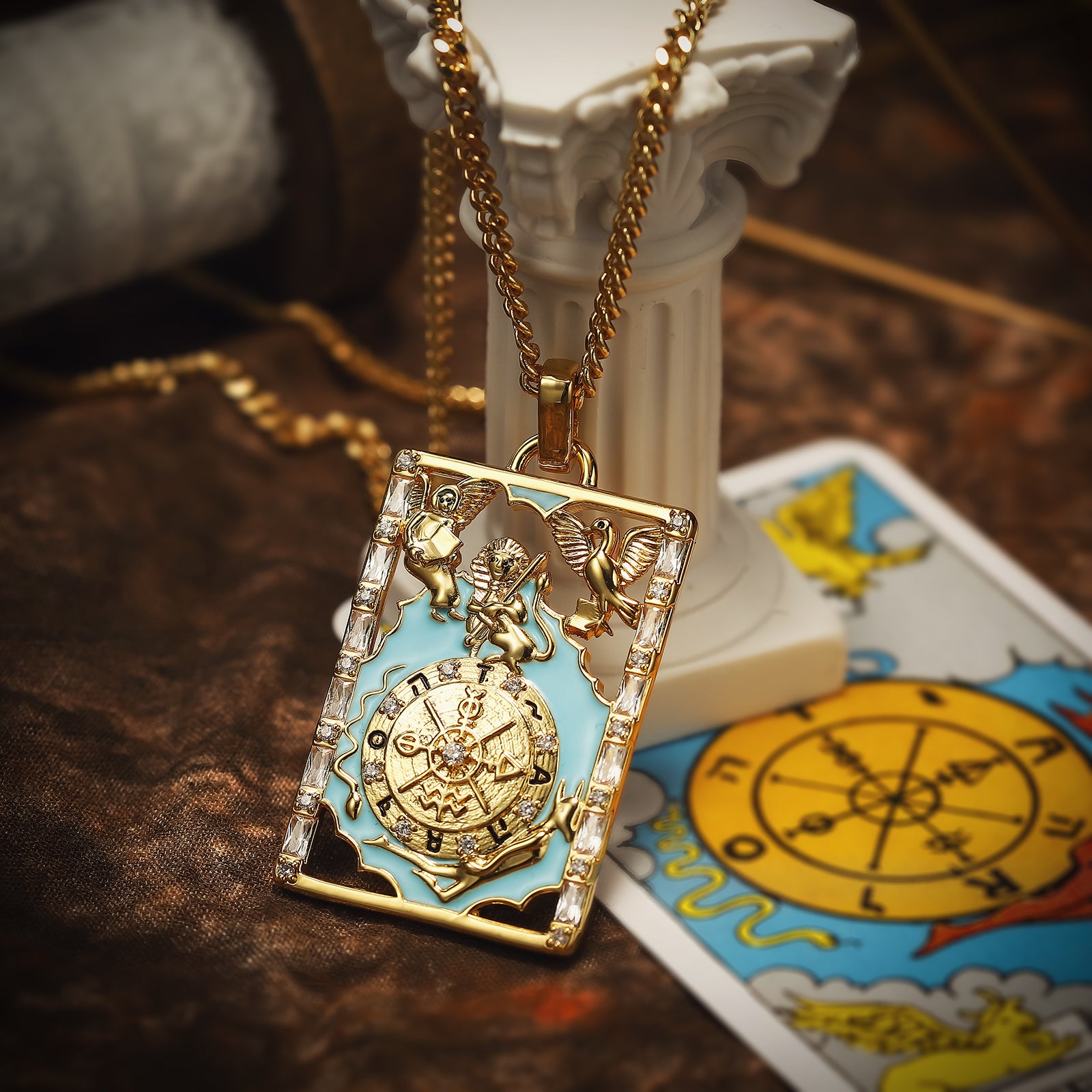 Wheel Of Fortune Tarot Chain Necklace
