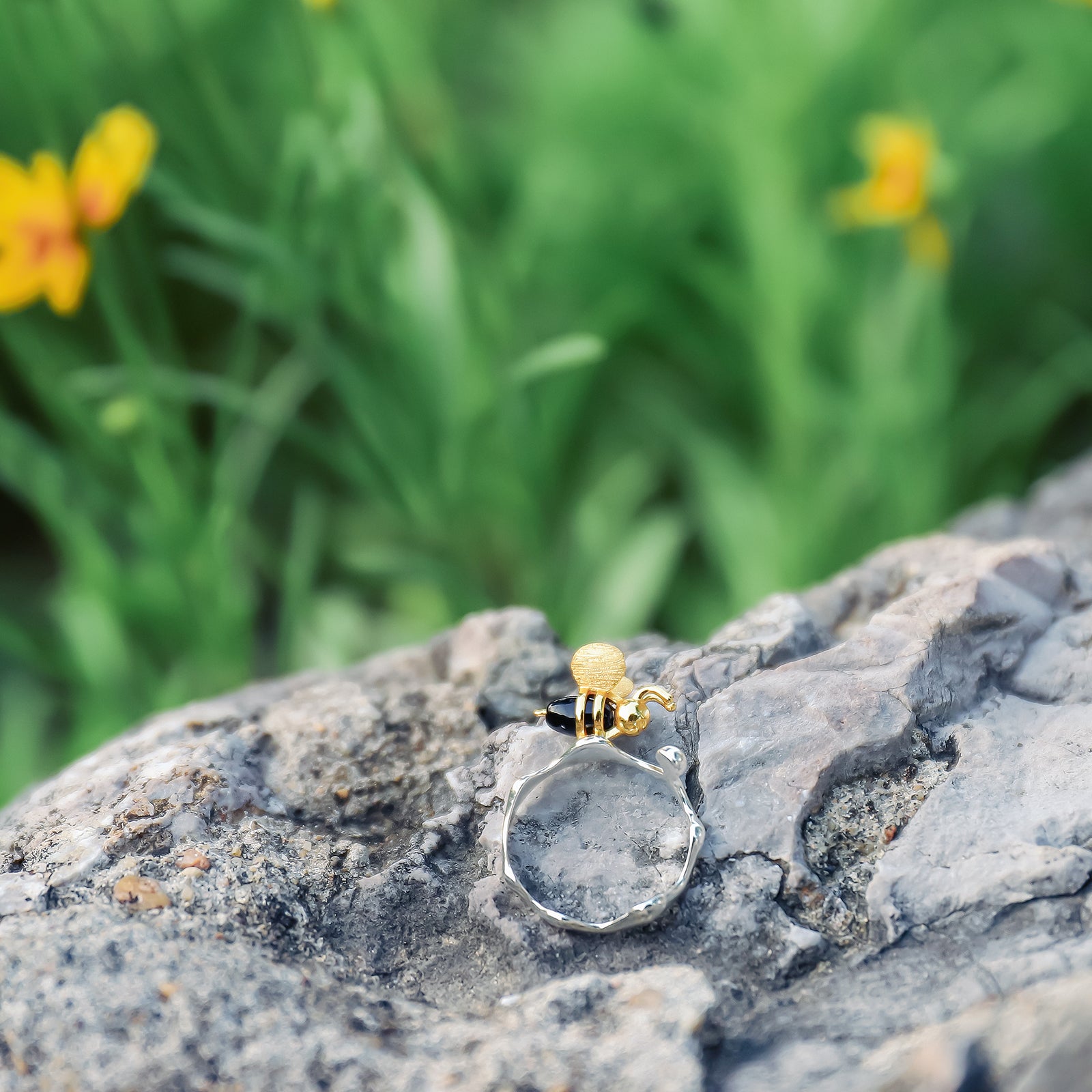 Bee & Dripping Honey Ring Autumn Jewelry