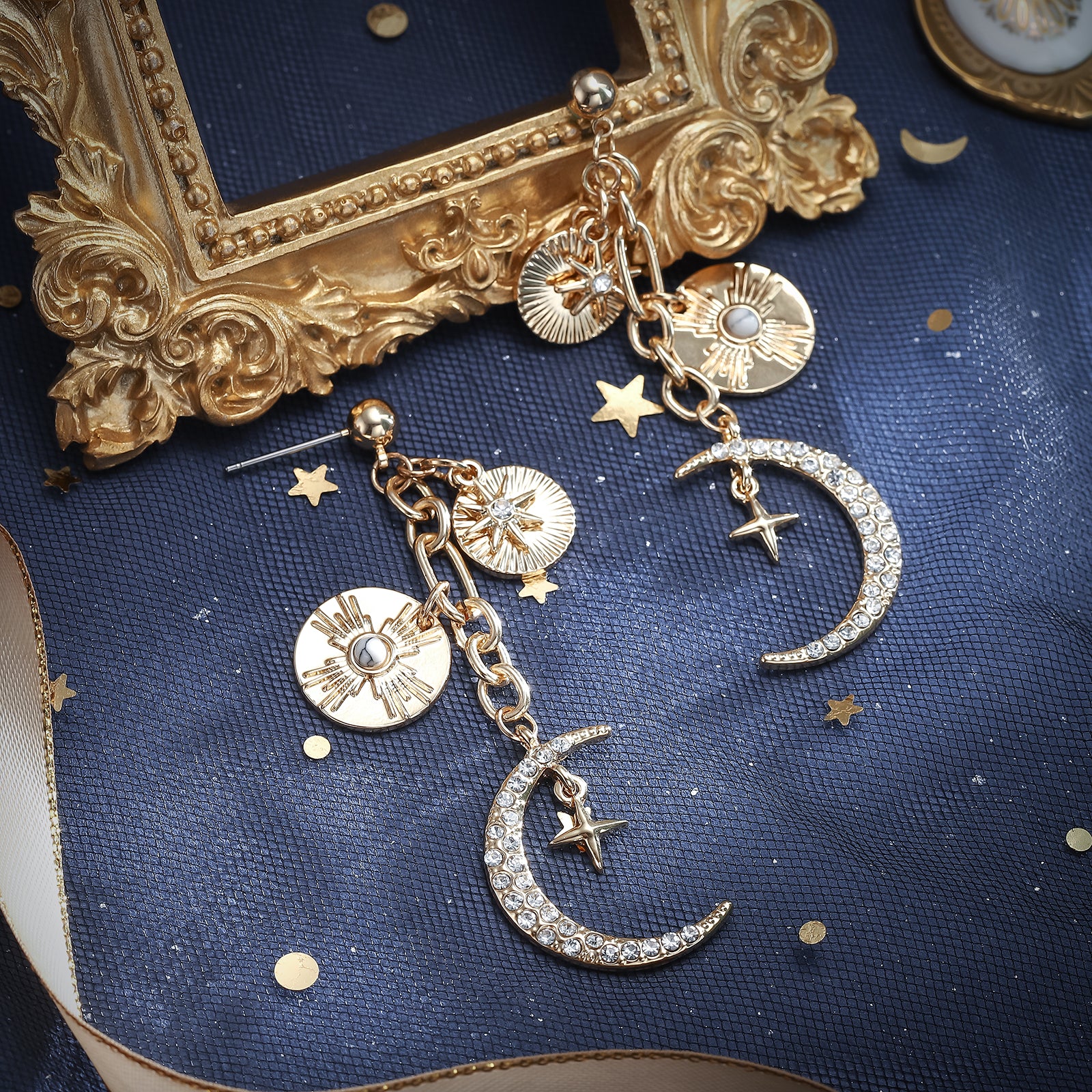 moon star earrings affordable fine jewelry