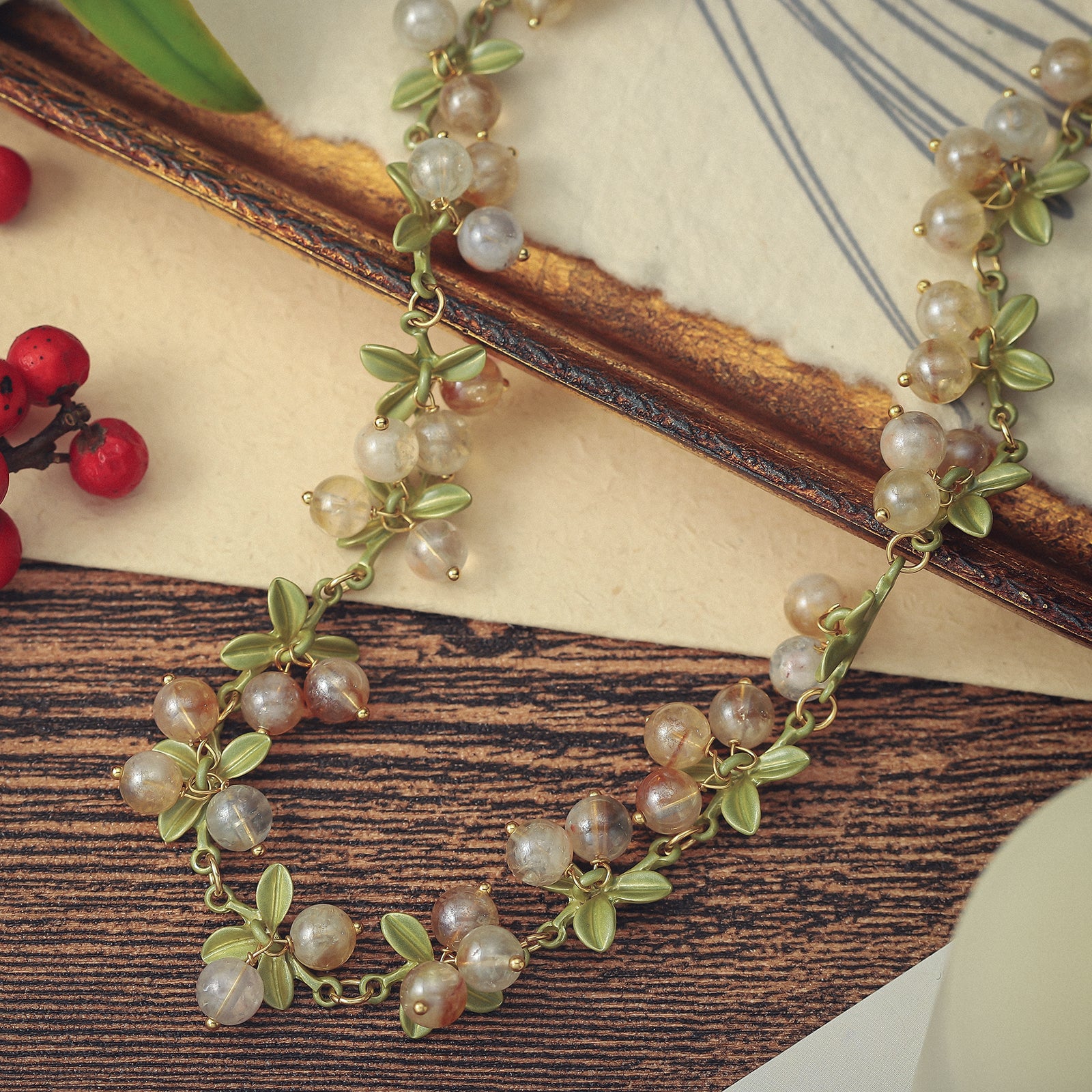 Gooseberry Beads Dainty Necklace