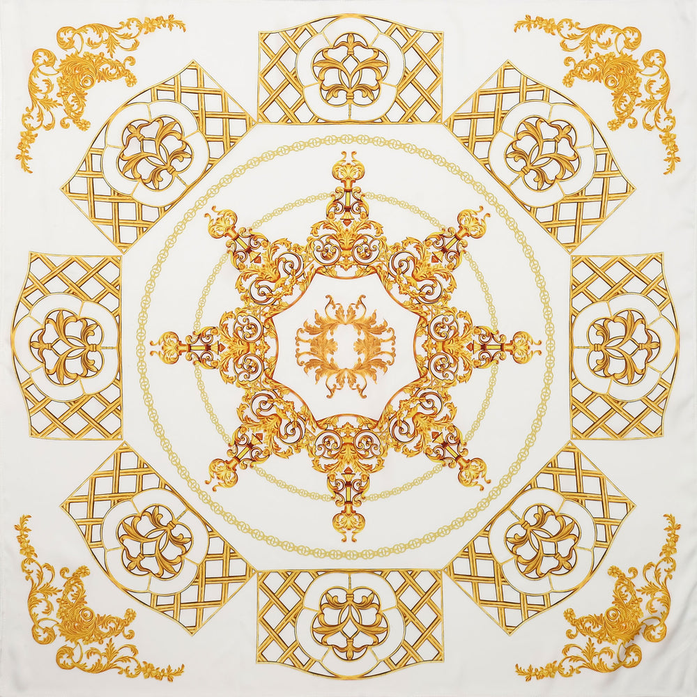 Selenichast Vintage Baroque Square Silk Scarf