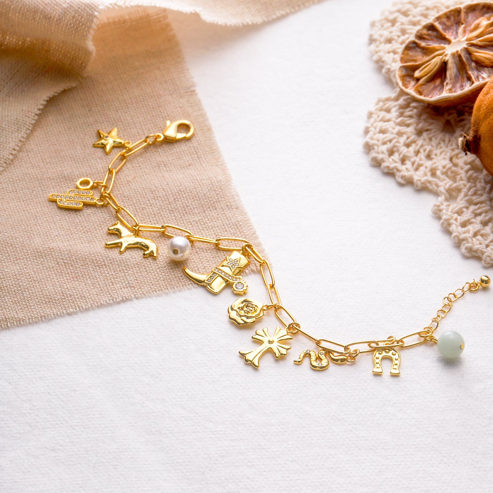 Vintage Lucky Charm Bracelet