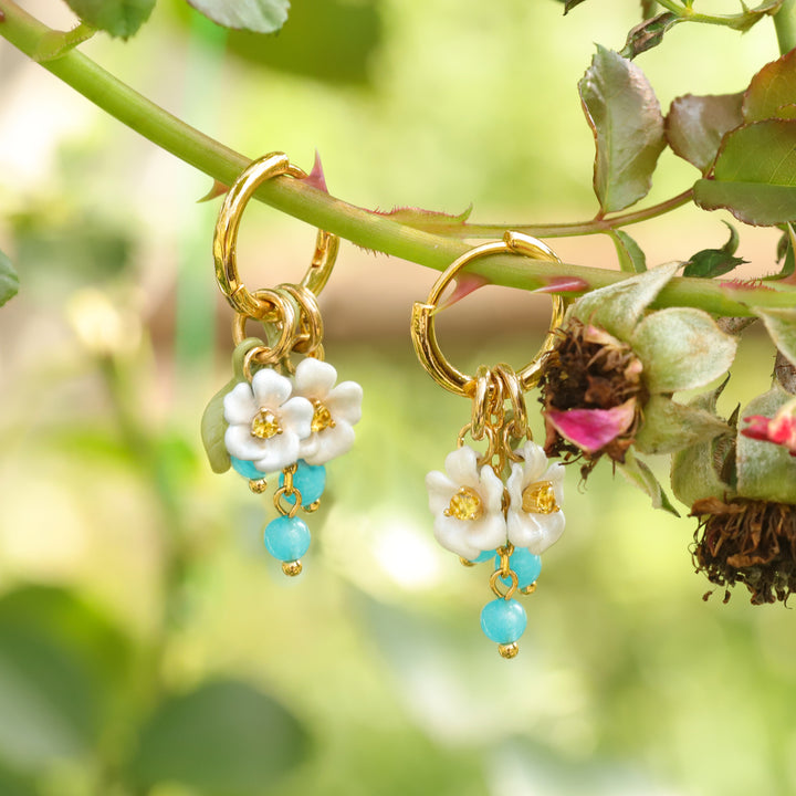 Blueberry Flower Earrings