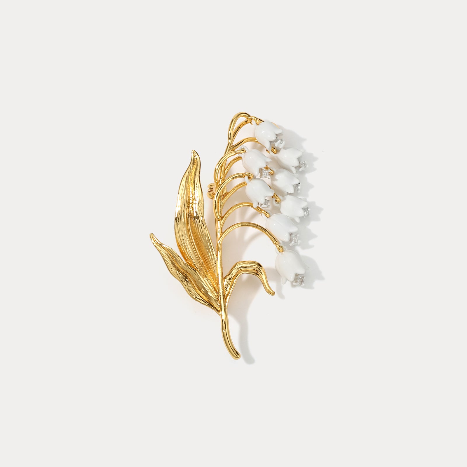 Selenichast Golden Lily Of The Valley Brooch