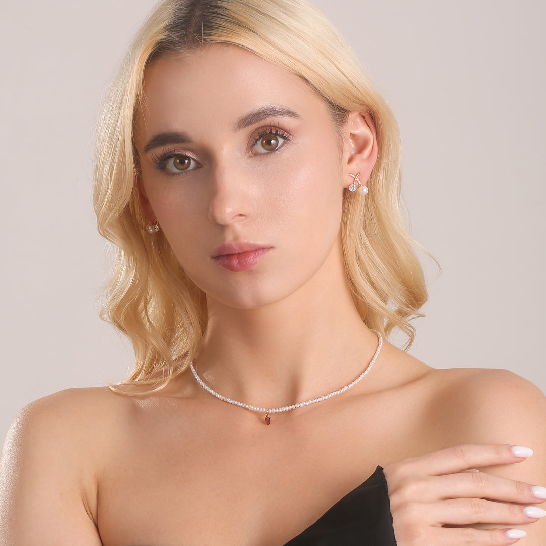 Amethyst Pearl Necklace