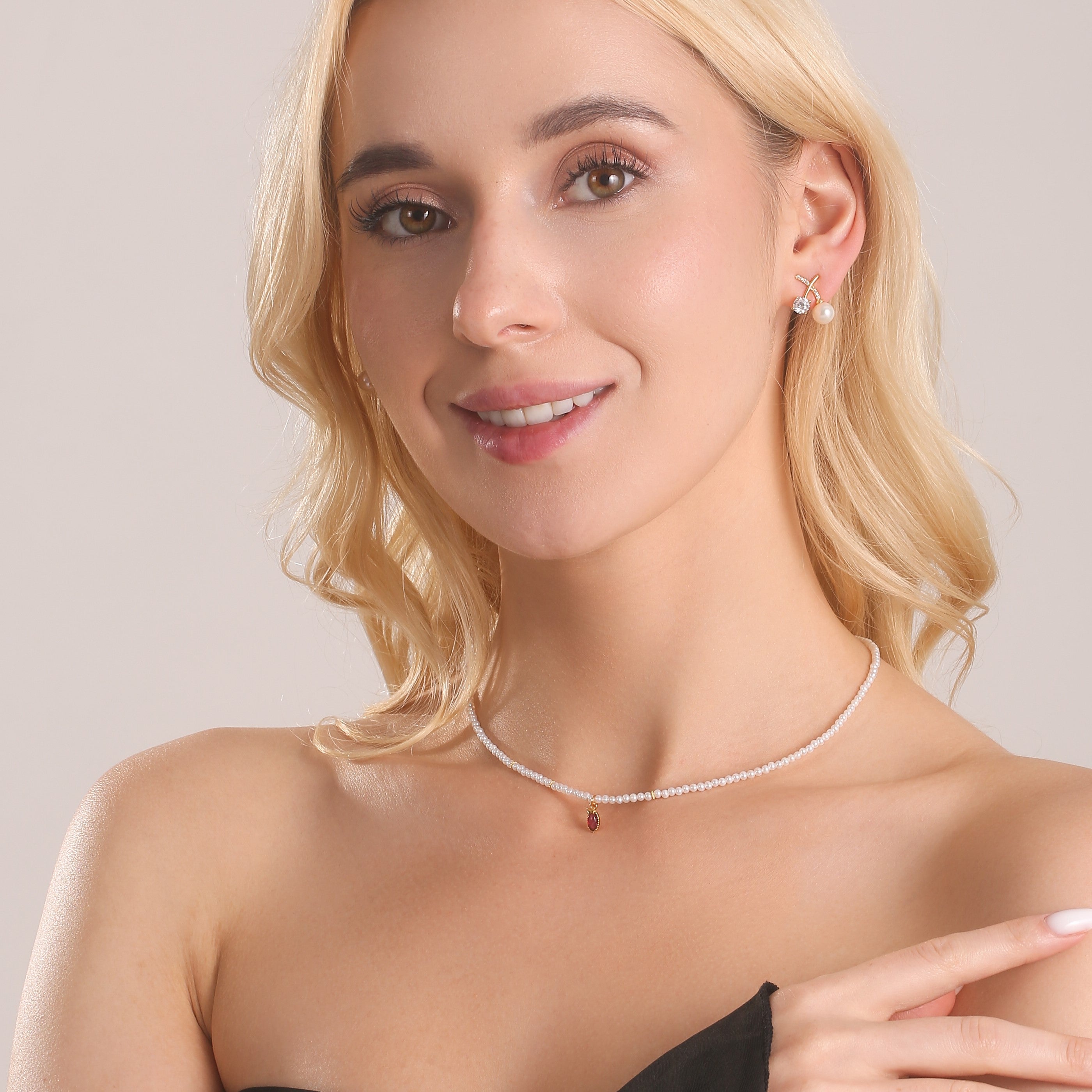 Amethyst Pearl Necklace For Her