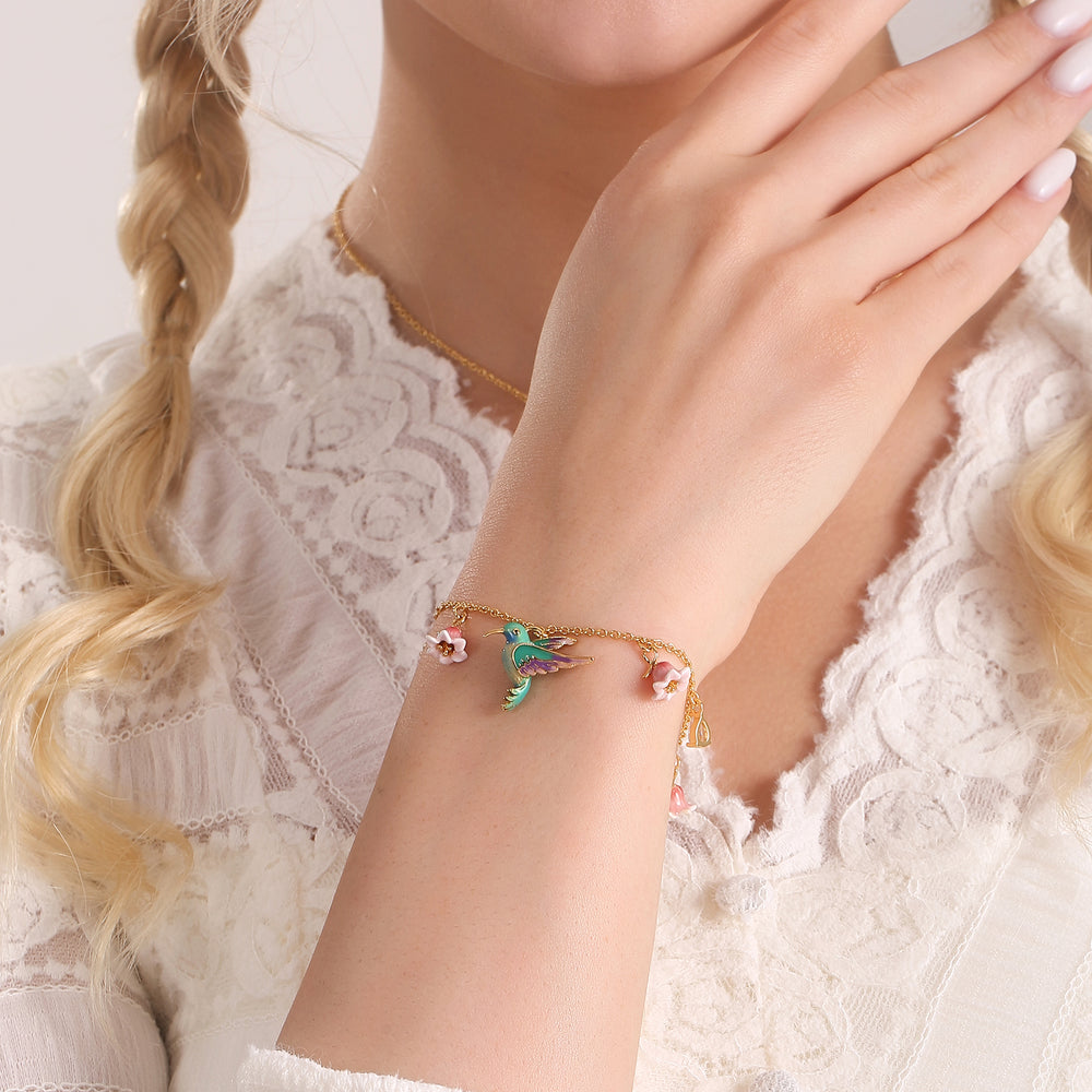 Hummingbird Flower Bracelet