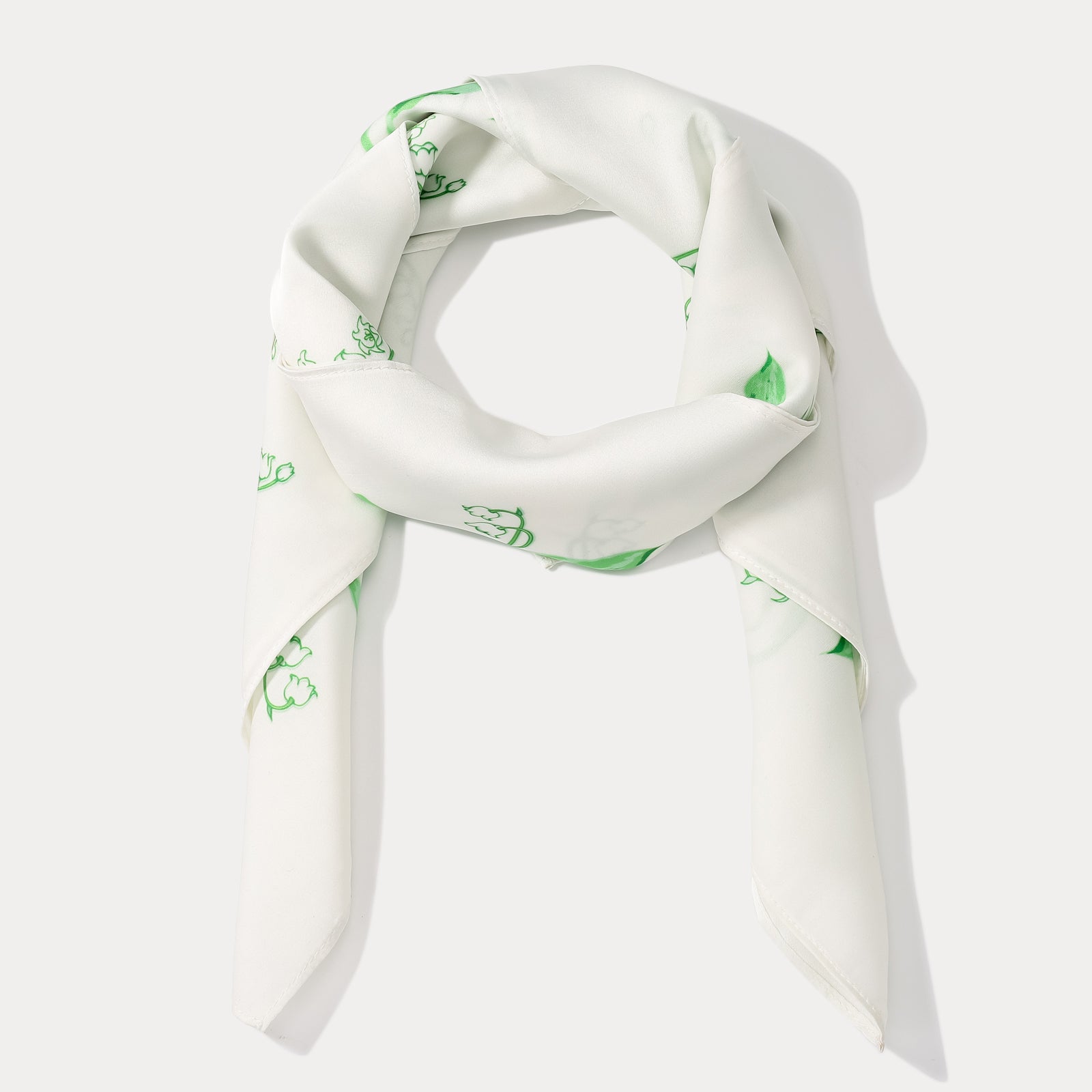 Lily Of The Valley Square Silk Scarf