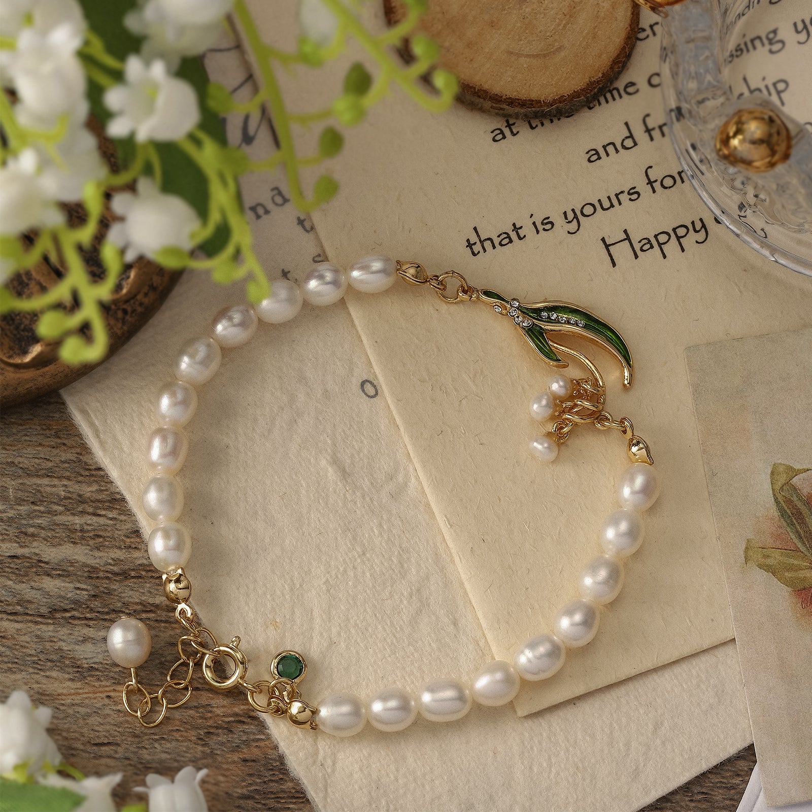 Lily Of The Valley Pearl Flower Bracelet